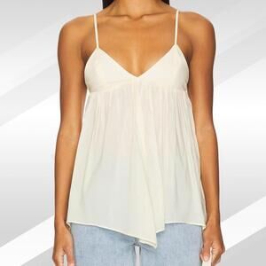 2/$50 WeWoreWhat Poplin Voile Ivory Flowy Triangle Cami Size XS | Lightweight